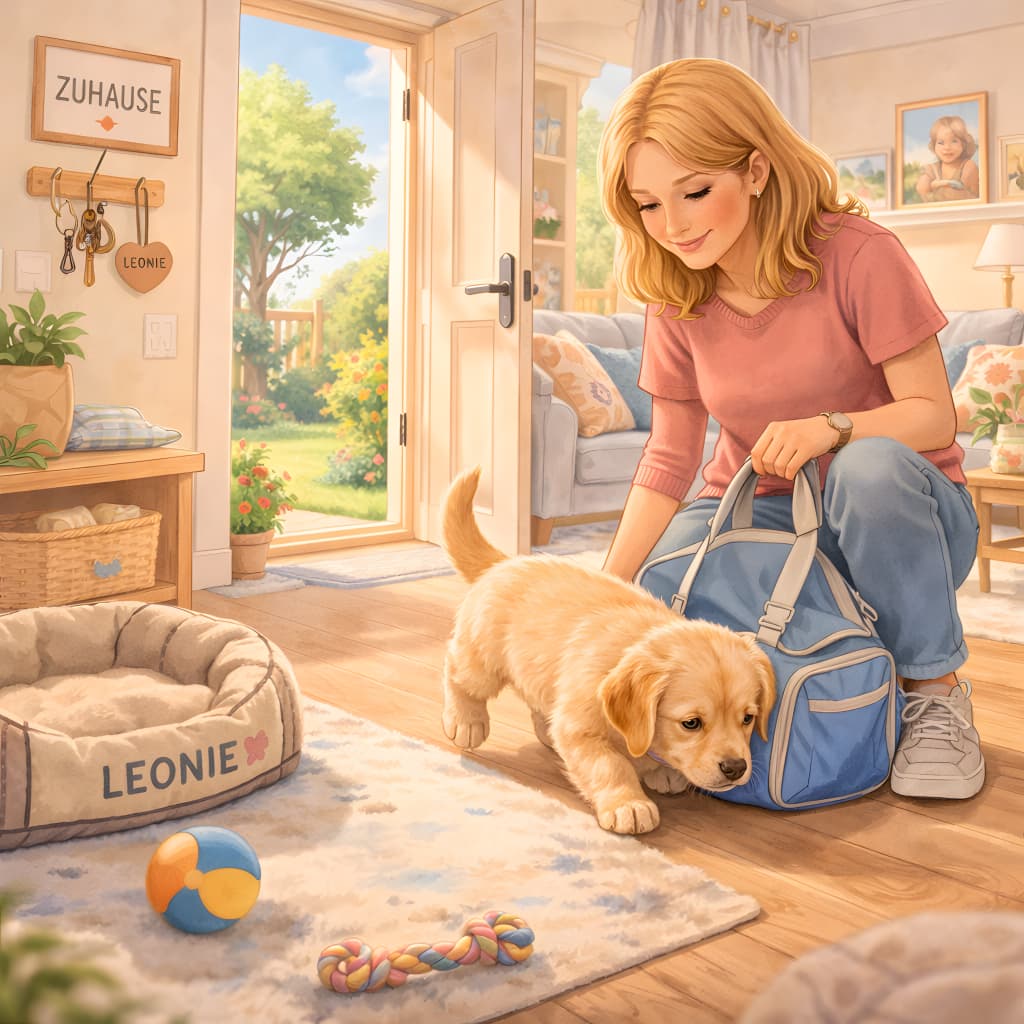 Leonie zu Hause angekommen